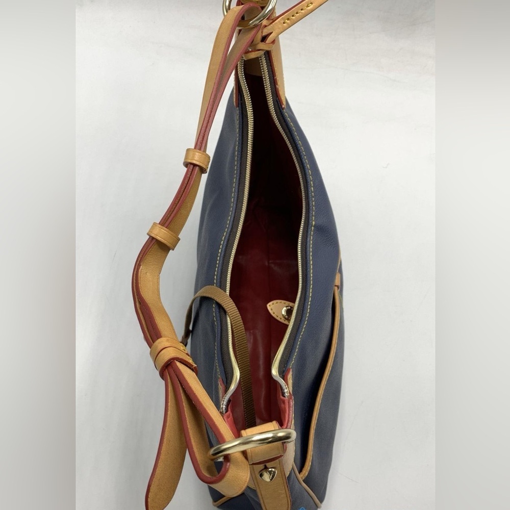 Dooney Bourke Navy Blue Pebble Grain Rebecca Hobo Bag - Picture 8 of 14